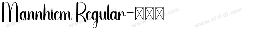 Mannhiem Regular字体转换